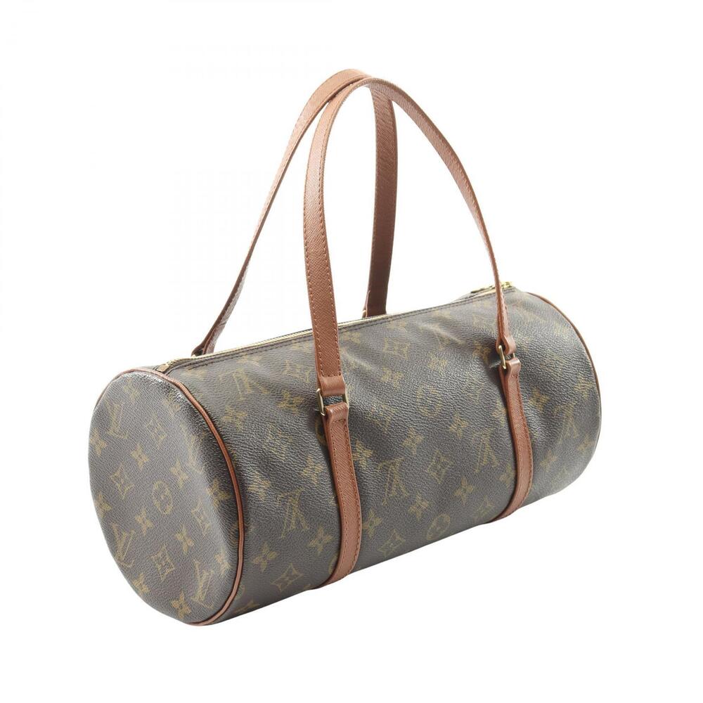 Louis Vuitton brown Papillon handbag canvas Monogram leather